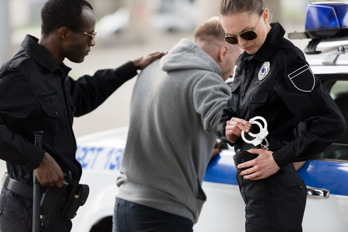 A man being arrested