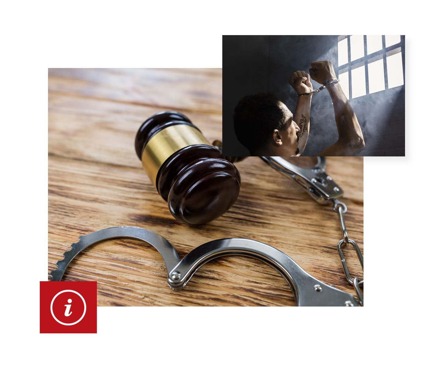 handcuffs on table and other man watching light from window