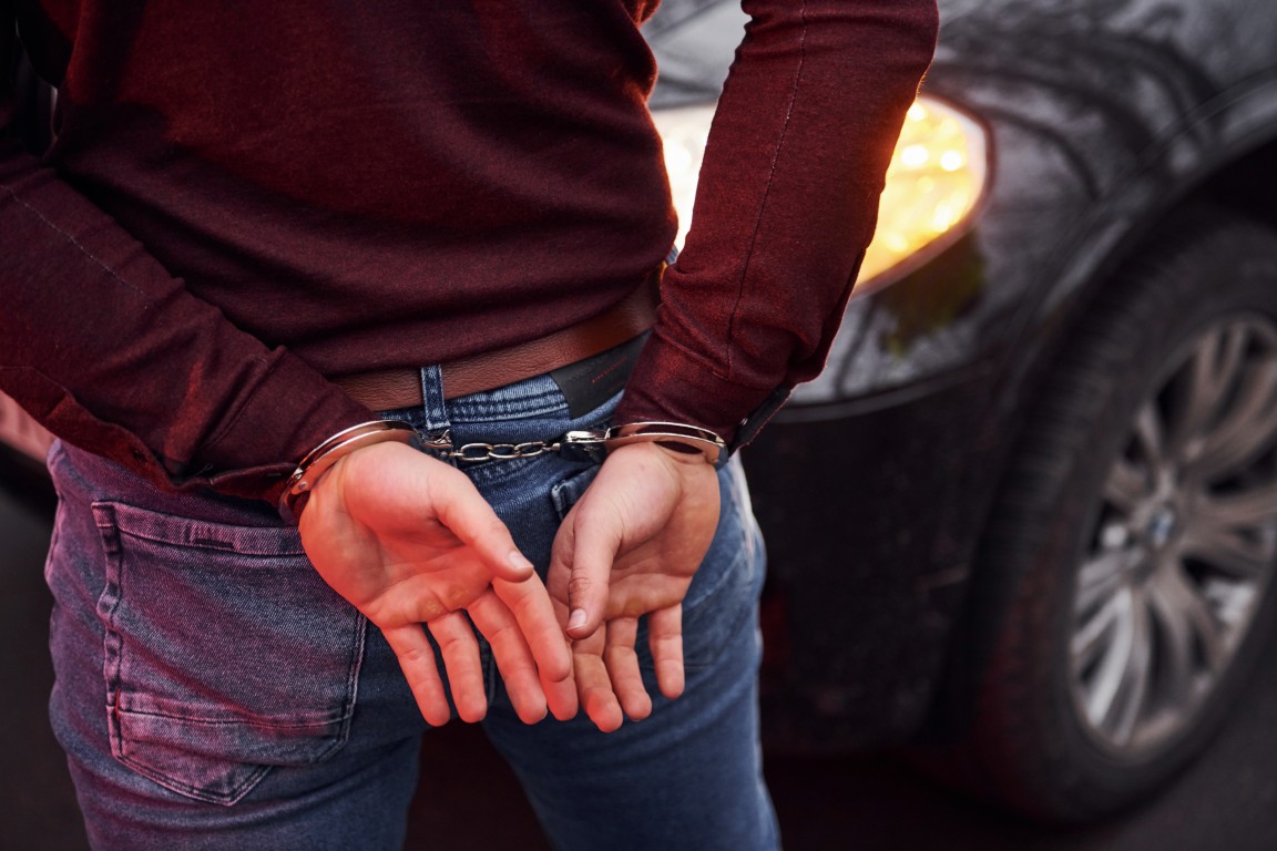A man in handcuffs