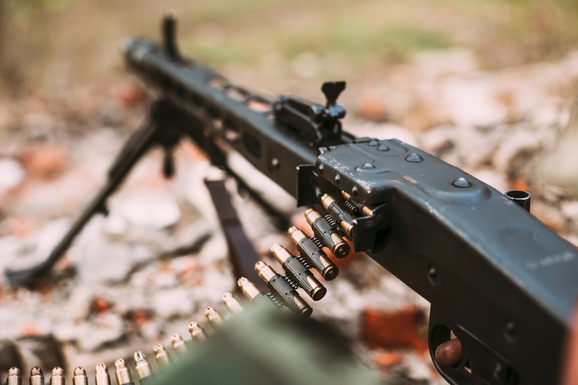 A machine gun
